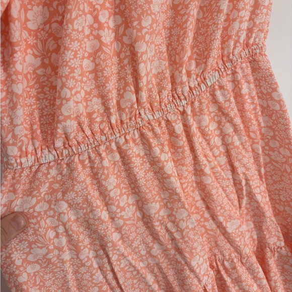 Loft Lightweight Peach Colored Floral Dress - Picture 4 of 12